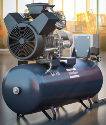 แอร์คอมเพรสเซอร์แบบสกรูหมุน Atlas LT10 7.5Kw 50hz 68-83 DB(A)