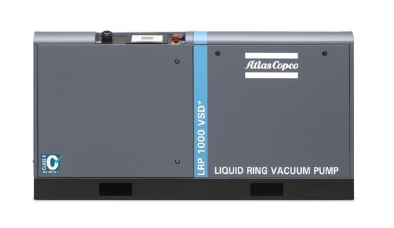 ปั๊มสุญญากาศ AC พร้อมมอเตอร์ LRP 1000 VSD+ ขนาด 1950x810x1020 มม. และ FAD 1050 ลูกบาศก์เมตรต่อชั่วโมง (แห้ง) 1140 ลูกบาศก์เมตรต่อชั่วโมง (เปียก)