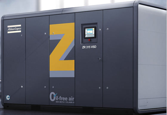 ZT55~750, ZT75~900VSD เครื่องบดอากาศ Atlas สกรูไร้น้ํามัน วัสดุสกัดอลูมิเนียม