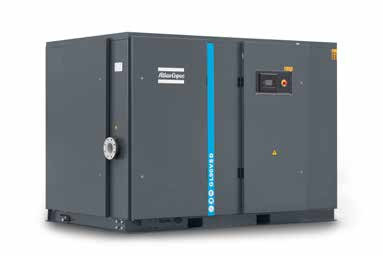 เครื่องบดอากาศของ Atlas Copco GL55-90 - มอเตอร์ IE3 ประสิทธิภาพสูง พร้อมอุปกรณ์กันความร้อนประเภท F และการเพิ่มอุณหภูมิประเภท B