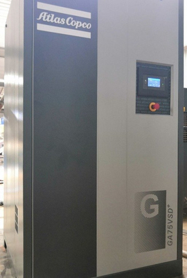 เครื่องบดสกรูหมุน GA75VSD++ พร้อมเครื่องแห้งและเครื่องเย็นอากาศแบบบังคับ