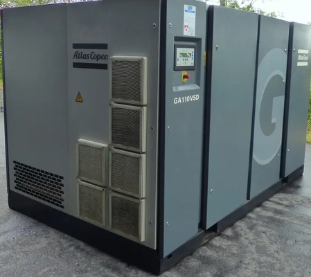 เครื่องสกรูหมุนที่ฉีดน้ํามัน Atlas GA Series พร้อม GA110VSD และใบรับรอง CE