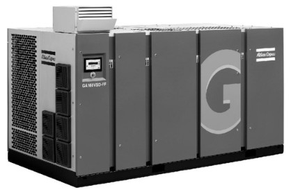 หมุนสกรูน้ํามันฉีด GA160VSD GA ซีรีส์ของ Atlas ด้วยการสร้างในแห้ง