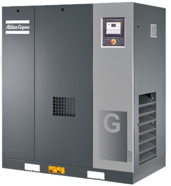 Atlas Screw Air Compressor G Series G90 พร้อมเลเยอร์ข้างที่ไม่ขับเคลื่อน