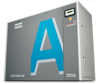 55kw ไม่ใช้น้ํามัน Atlas สกรูเครื่องปรับอากาศ น้ําฉีด AQ 55 VSD