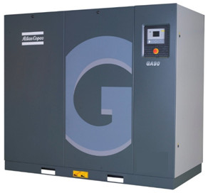 น้ํามันฉีด Atlas สกรูเครื่องบดอากาศ GA 45 Vsd 45kw วัสดุสับสนธิอลูมิเนียม