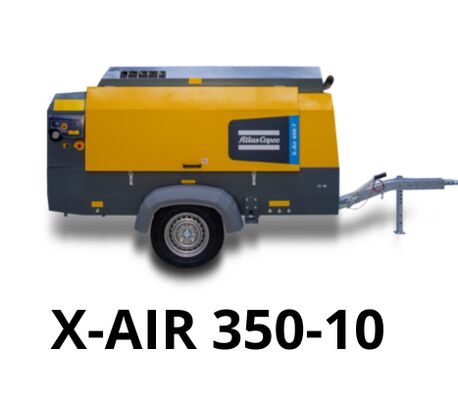 ภาระเต็ม 2300 รอบ / นาที เครื่องดันพกพา X-AIR 350-10 พร้อม 1 G1 1 2 วาล์วไอออก ออกแบบเพื่อความน่าเชื่อถือสูงสุดและอุตสาหกรรมที่หลากหลาย