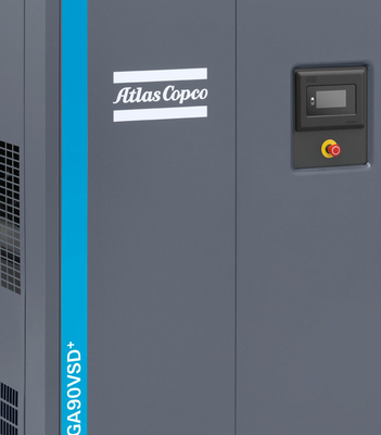 110kw Atlas Screw Air Compressor วีเอสดี พลัส GA110VSD+ วัสดุเหล็กอัลลูมิเนียม