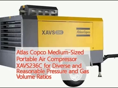 เครื่องปรับอากาศพกพาขนาดกลางของ Atlas Copco XAVS236C สําหรับอัตราความดันและปริมาณก๊าซที่หลากหลายและมีเหตุผล